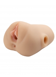 Телесный мастурбатор с вибрацией Double Pounder Vibrating Squeeze Stroker - Pipedream - во Владимире купить с доставкой