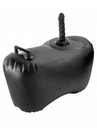 Черное надувное кресло с платформой для фиксации дилдо Body Dock Inflatable Love Seat - Pipedream - купить с доставкой во Владимире