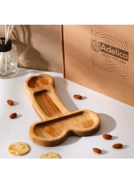 Деревянное блюдо для подачи в форме члена (25 х 16,5 х 1,7 см) - Сима-Ленд - купить с доставкой во Владимире