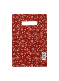 Красный подарочный новогодний пакет с вырубной ручкой (20х30 см) - Сима-Ленд - купить с доставкой во Владимире