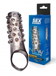 Дымчатая насадка на пенис с выпуклостями - 11 см. - Sex Expert - во Владимире купить с доставкой