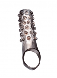 Дымчатая насадка на пенис с выпуклостями - 11 см. - Sex Expert - во Владимире купить с доставкой