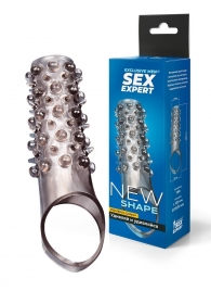 Дымчатая насадка на пенис с шипами и выпуклостями - 12 см. - Sex Expert - во Владимире купить с доставкой