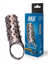 Дымчатая насадка на пенис с шипами и выпуклостями - 12,5 см. - Sex Expert - во Владимире купить с доставкой