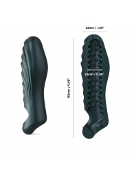 Серая силиконовая насадка на пенис с подхватом Manwan Ryzer - Manwan - во Владимире купить с доставкой