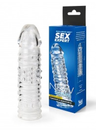Прозрачная закрытая насадка на пенис - 17 см. - Sex Expert - во Владимире купить с доставкой