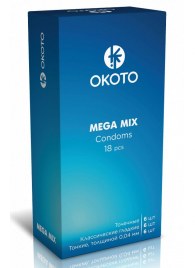 Презервативы OKOTO Mega Mix - 18 шт. - Sitabella - купить с доставкой во Владимире