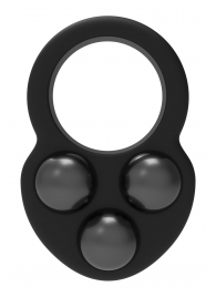 Черное эрекционное кольцо с утяжелителями - Dream Toys - во Владимире купить с доставкой