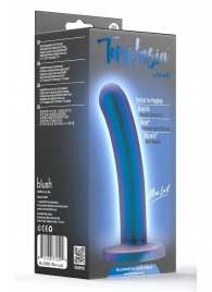 Синяя насадка с гладкой поверхностью Surrender 5.75 Inch Intermediate Pegging Dildo - 14,6 см. - Blush Novelties - купить с доставкой во Владимире