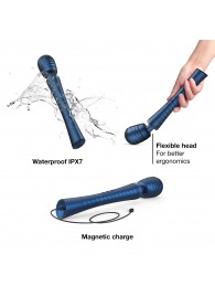 Синий вибромассажёр с насадками Man.wand Edgy - Manwan - во Владимире купить с доставкой