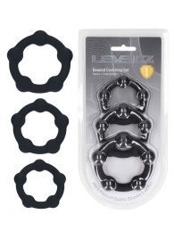 Набор из 3 эрекционных колец Beaded Silicone Cockring Set - Shots Media BV - во Владимире купить с доставкой