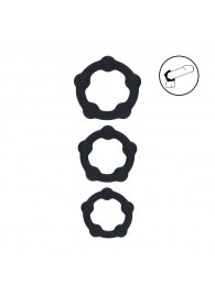 Набор из 3 эрекционных колец Beaded Silicone Cockring Set - Shots Media BV - во Владимире купить с доставкой