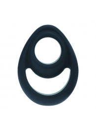Черное эрекционное кольцо Double Ergo Silicone Cockring - Shots Media BV - во Владимире купить с доставкой