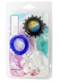 Набор из 3 эрекционных колец разного цвета и рельефа - Boys of Toys - во Владимире купить с доставкой