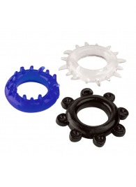 Набор из 3 эрекционных колец разного цвета и рельефа - Boys of Toys - во Владимире купить с доставкой