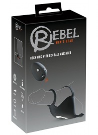 Черная вибронасадка для эрекции и стимуляции мошонки Cock ring with RC ball massager - Orion - во Владимире купить с доставкой