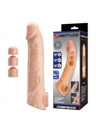 Телесный фаллоудлинитель с подхватом мошонки Silas - 26 см. - Baile - во Владимире купить с доставкой