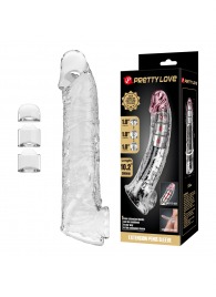 Прозрачный фаллоудлинитель с подхватом мошонки Silas - 26 см. - Baile - во Владимире купить с доставкой