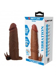 Коричневая насадка на пенис Quillon - 20 см. - Baile - во Владимире купить с доставкой