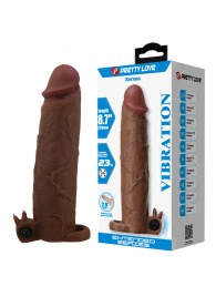 Коричневая насадка на пенис Xerxes - 22 см. - Baile - во Владимире купить с доставкой