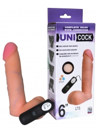 Фаллическая насадка Харнесс UNICOCK 6  с вибрацией - 18 см. - LOVETOY (А-Полимер) - купить с доставкой во Владимире