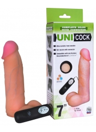 Фаллическая насадка Харнесс UNICOCK 7  с вибрацией - 19 см. - LOVETOY (А-Полимер) - купить с доставкой во Владимире