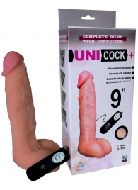 Фаллическая насадка Харнесс UNICOCK 9  с вибрацией - 24 см. - LOVETOY (А-Полимер) - купить с доставкой во Владимире