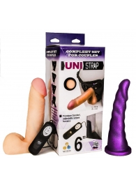 Вибрострапон с двумя насадками UniStrap - 18 и 18 см. - LOVETOY (А-Полимер) - купить с доставкой во Владимире