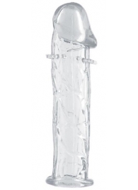 Гладкая прозрачная насадка с усиками под головкой - 12,5 см. - Toyfa Basic - во Владимире купить с доставкой Гладкая прозрачная насадка с усиками под головкой - 12,5 см. - Toyfa Basic - во Владимире купить с доставкой