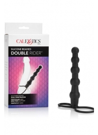 Насадка на пенис для двойного проникновения Silicone Beaded Double Rider - 14 см. - California Exotic Novelties - во Владимире купить с доставкой