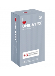 Презервативы с точками Unilatex Dotted - 12 шт. + 3 шт. в подарок - Unilatex - купить с доставкой во Владимире