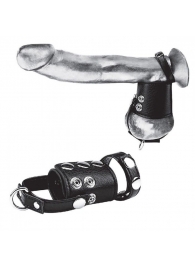 Кольцо на член и мошонку Cock Ring With 2  Ball Stretcher And Optional Weight Ring - BlueLine - во Владимире купить с доставкой