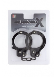 Чёрные наручники из листового металла BONDX METAL CUFFS BLACK - Dream Toys - купить с доставкой во Владимире