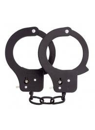 Чёрные наручники из листового металла BONDX METAL CUFFS BLACK - Dream Toys - купить с доставкой во Владимире