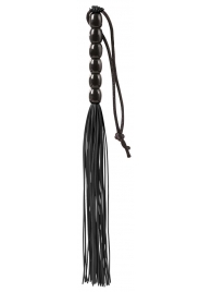 Чёрная мини-плеть из резины Rubber Mini Whip - 22 см. - Blush Novelties - купить с доставкой во Владимире