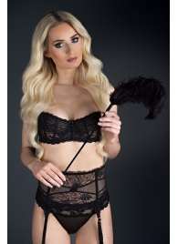 Стек с большим чёрным пером Large Feather Tickler - 65 см. - Blush Novelties - купить с доставкой во Владимире