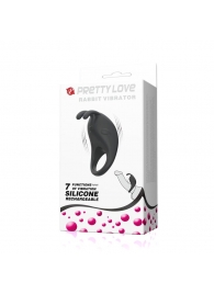 Чёрное эрекционное кольцо с вибрацией Rabbit Vibrator - Baile - во Владимире купить с доставкой