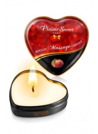 Массажная свеча с ароматом персика Bougie Massage Candle - 35 мл. - Plaisir Secret - купить с доставкой во Владимире