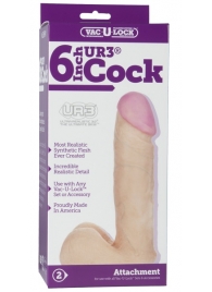 Ультра реалистичная насадка Vac-U-Lock  6  ULTRASKYN Cock - 17,3 см. - Doc Johnson - купить с доставкой во Владимире