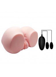 Телесный мастурбатор с двумя любовными тоннелями и вибрацией - Baile - во Владимире купить с доставкой