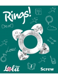 Прозрачное эрекционное кольцо Rings Screw - Lola Games - во Владимире купить с доставкой