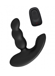 Черный силиконовый стимулятор простаты Levett Nitoc с пультом ДУ - Levett - во Владимире купить с доставкой