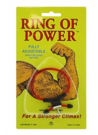 Красно-чёрное эрекционное кольцо с утяжкой RING OF POWER ADJUSTABLE RING - NMC - во Владимире купить с доставкой