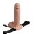 Телесный перезаряжаемый вибрострапон 7  Hollow Rechargeable Strap-on with Balls - 20,3 см. - Pipedream - купить с доставкой во Владимире