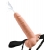 Телесный полый страпон с имитацией эякуляции 7.5  Hollow Squirting Strap-On with Balls Flesh - 21,6 см. - Pipedream - купить с доставкой во Владимире