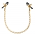 Чёрные с золотом зажимы на соски Gold Chain Nipple Clamps - Pipedream - купить с доставкой во Владимире