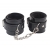 Черные оковы на ноги Obey Me Leather Ankle Cuffs - Chisa - купить с доставкой во Владимире