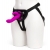 Лиловый страпон Rechargeable Vibrating Strap-On Harness Set - 17,6 см. - Happy Rabbit - купить с доставкой во Владимире