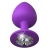 Фиолетовая анальная пробка со стразом Her Little Gem Large Plug - 9,5 см. - Pipedream - купить с доставкой во Владимире