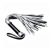 Серебристая плетка Struggle My Flogger с черной ручкой - 45 см. - Lovetoy - купить с доставкой во Владимире